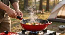 Le Creuset’s New Cast Iron Pan Is So Versatile, You Can Even Take It Camping (and It’s on Sale!)