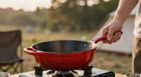 Le Creuset’s New Cast Iron Pan Is So Versatile, You Can Even Take It Camping (and It’s on Sale!)