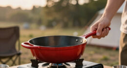 Le Creuset’s New Cast Iron Pan Is So Versatile, You Can Even Take It Camping (and It’s on Sale!)