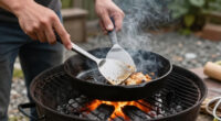 Cooking with Cast Iron Over Coals