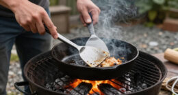Cooking with Cast Iron Over Coals