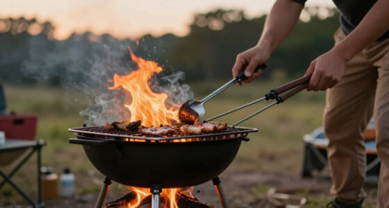 How to Use a Tripod and Grill Grate Over Fire