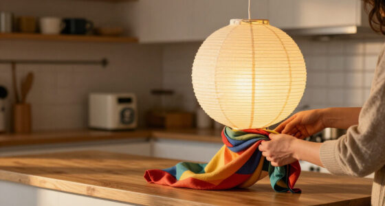 She Draped A Scarf Over IKEA’s Paper Lantern, And It Looks Custom