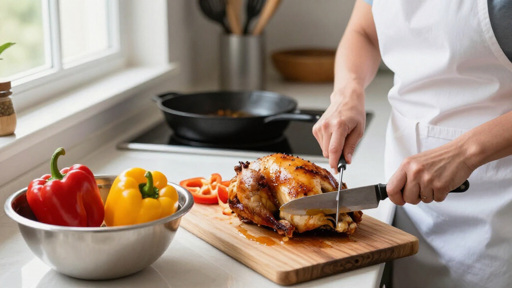 Arrosto Di Pollo Con Salsa Di Peperoni