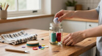 Savvy Upcyclers Transform Old Glass Jars Into A Sewing Kit With An Impressive DIY